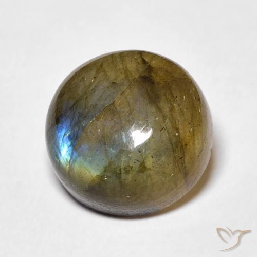 Labradorite Multicolore naturale da 5.91 ct, Rotondo, Traslucido