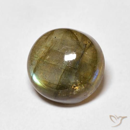 Labradorite Multicolore naturale da 4.51 ct, Rotondo, Traslucido