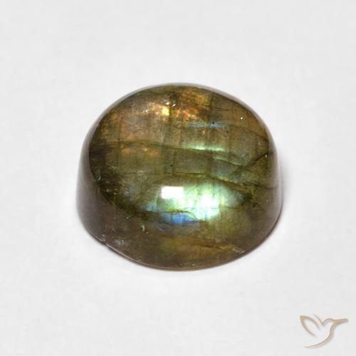 Labradorite Multicolore naturale da 4.51 ct, Rotondo, Traslucido