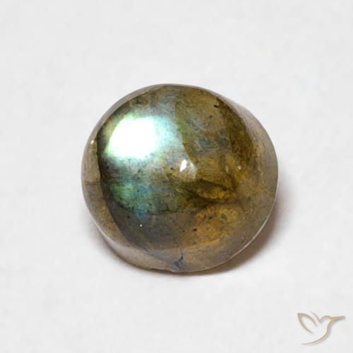 Labradorite Multicolore naturale da 0.76 ct, Rotondo, Traslucido