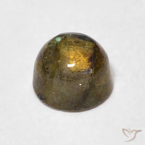Labradorite Multicolore naturale da 0.76 ct, Rotondo, Traslucido