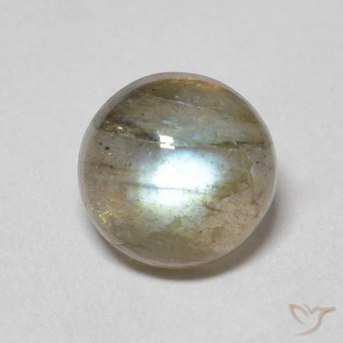 1.46ct Naturale Multicolore Labradorite, Rotondo, Traslucido