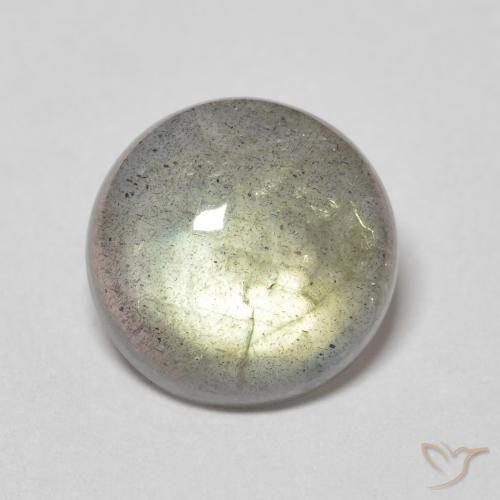 3.26ct Naturale Multicolore Labradorite, Rotondo, Traslucido