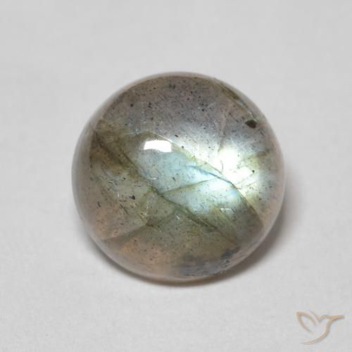 2.09ct Naturale Multicolore Labradorite, Rotondo, Traslucido