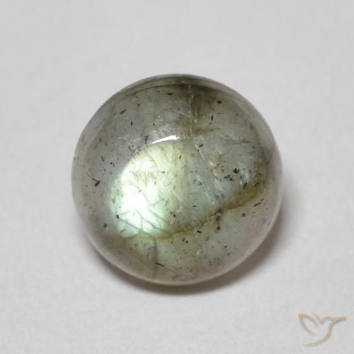 1.34ct Naturale Multicolore Labradorite, Rotondo, Traslucido