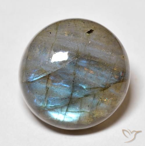 19.73ct Naturale Multicolore Labradorite, Rotondo, Traslucido