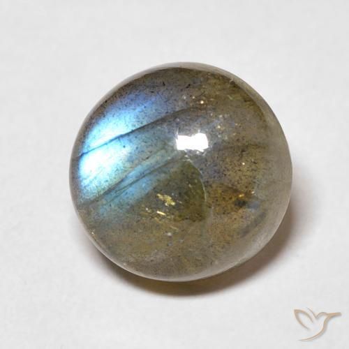 Labradorite Multicolore naturale da 5.05 ct, Rotondo, Traslucido