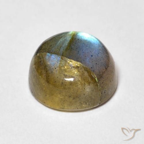 Labradorite Multicolore naturale da 3.48 ct, Rotondo, Traslucido