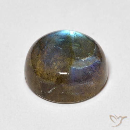 Labradorite Multicolore naturale da 5.86 ct, Rotondo, Traslucido