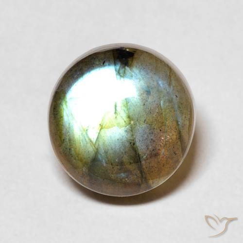 Labradorite Multicolore naturale da 4.42 ct, Rotondo, Traslucido