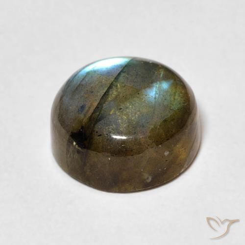 Labradorite Multicolore naturale da 4.42 ct, Rotondo, Traslucido
