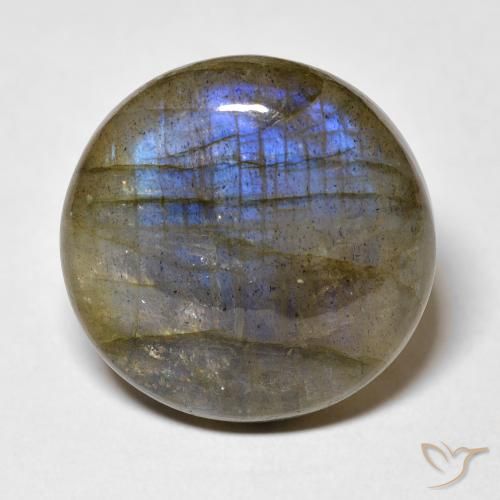 19.06ct Naturale Multicolore Labradorite, Rotondo, Traslucido