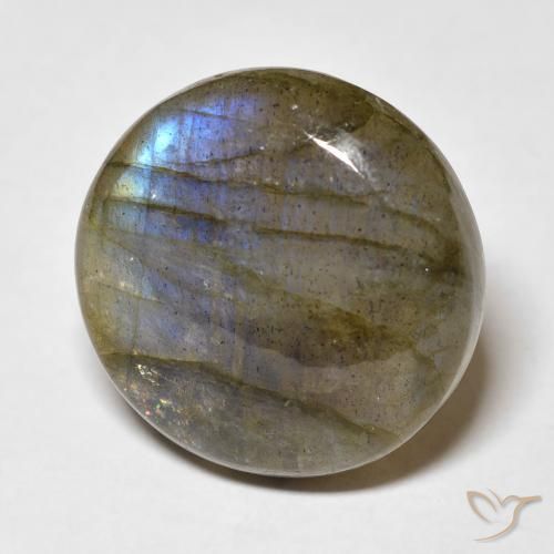 Labradorite Multicolore naturale da 19.06 ct, Rotondo, Traslucido