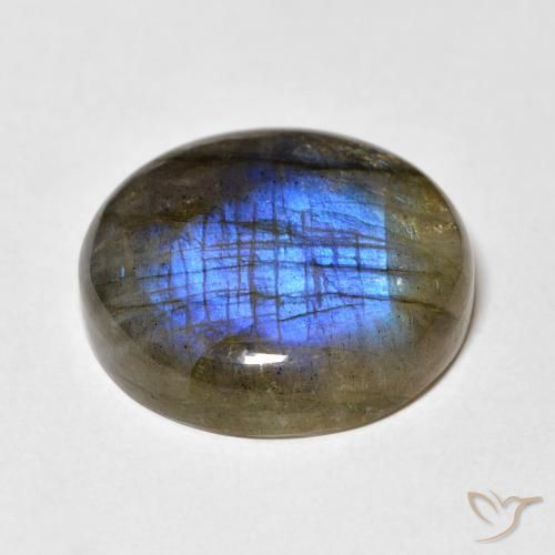Labradorite Multicolore naturale da 19.06 ct, Rotondo, Traslucido