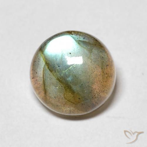 2.05ct Naturale Multicolore Labradorite, Rotondo, Traslucido