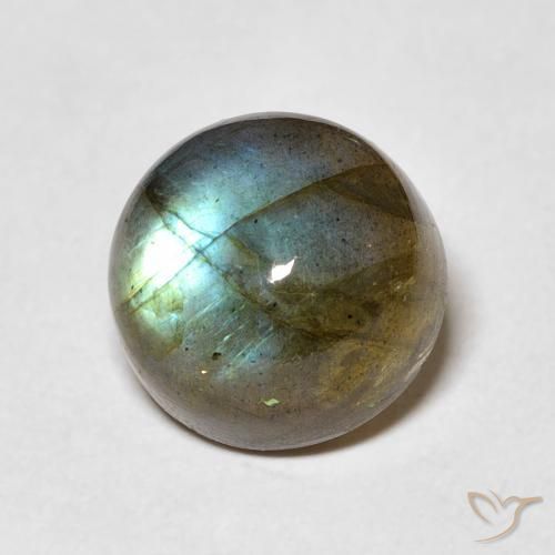 Labradorite Multicolore naturale da 5.05 ct, Rotondo, Traslucido