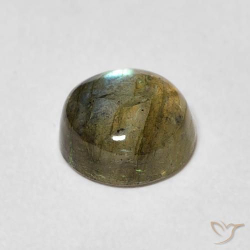 Labradorite Multicolore naturale da 1.13 ct, Rotondo, Traslucido