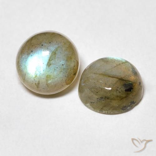 Gemme di Labradorite Multicolore naturale da 3.42 ct, Rotondo, Traslucido