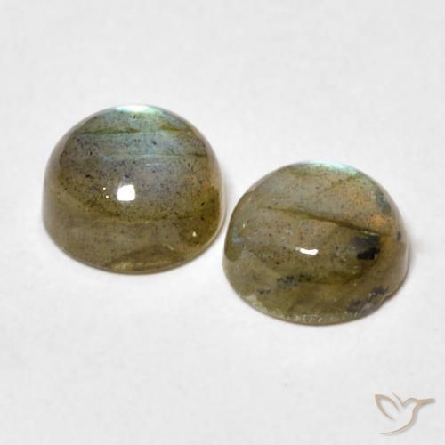 Gemme di Labradorite Multicolore naturale da 3.42 ct, Rotondo, Traslucido