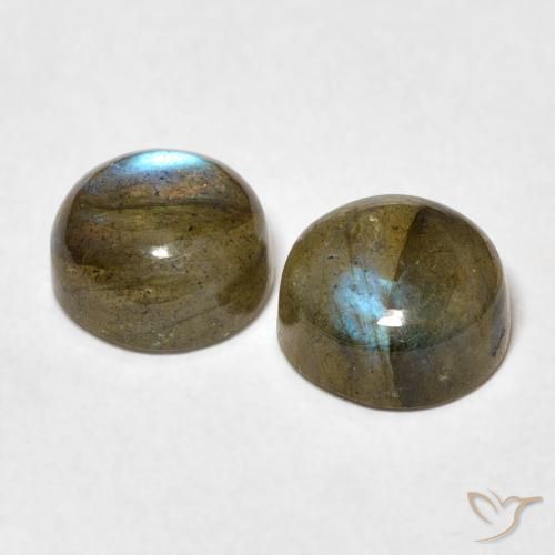 Gemme di Labradorite Multicolore naturale da 3.55 ct, Rotondo, Traslucido
