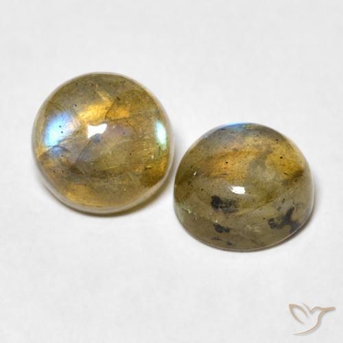 Gemme di Labradorite Multicolore naturale da 4.97 ct, Rotondo, Traslucido