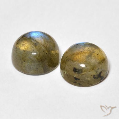 Gemme di Labradorite Multicolore naturale da 4.97 ct, Rotondo, Traslucido