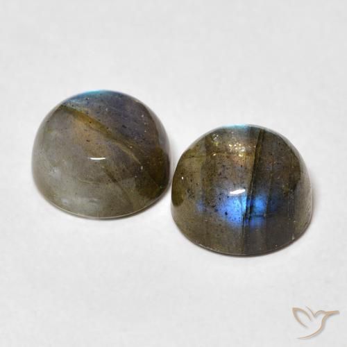 Gemme di Labradorite Multicolore naturale da 5.47 ct, Rotondo, Traslucido