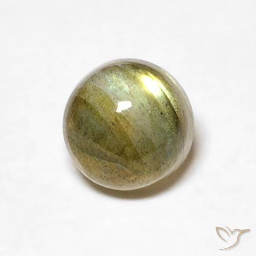 0.67ct Naturale Multicolore Labradorite, Rotondo, Traslucido