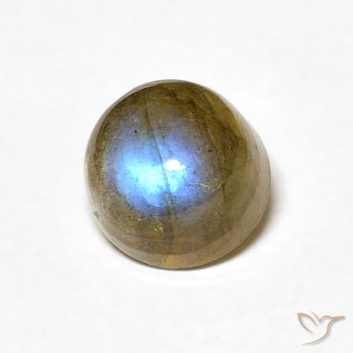 1.33ct Naturale Multicolore Labradorite, Rotondo, Traslucido