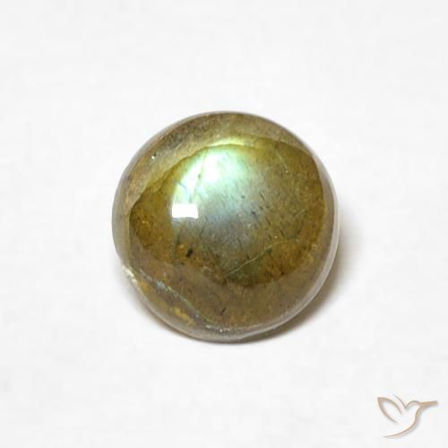 0.84ct Naturale Multicolore Labradorite, Rotondo, Traslucido