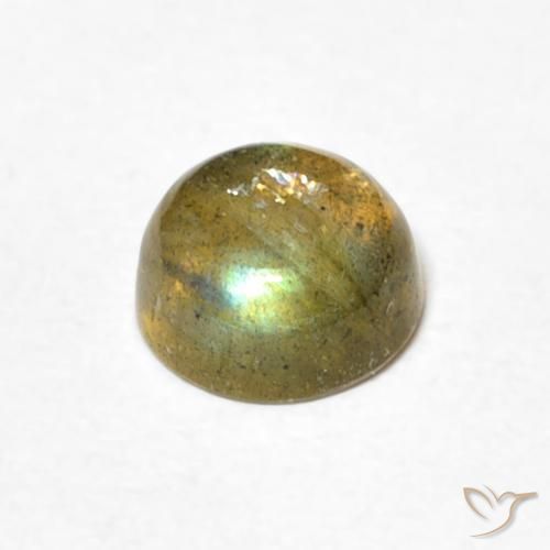 Labradorite Multicolore naturale da 1.09 ct, Rotondo, Traslucido