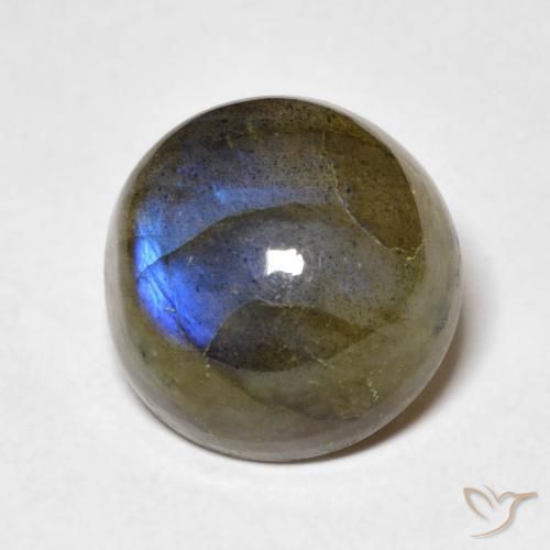 Labradorite Multicolore naturale da 7.55 ct, Rotondo, Traslucido