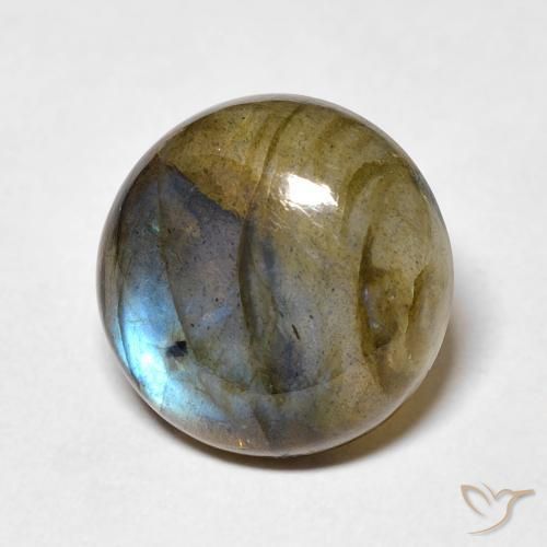 Labradorite Multicolore naturale da 7.62 ct, Rotondo, Traslucido