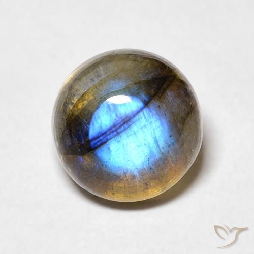 2.41ct Naturale Multicolore Labradorite, Rotondo, Traslucido