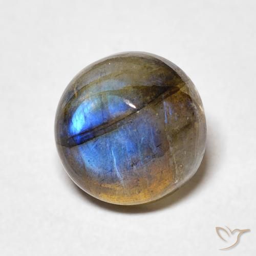 Labradorite Multicolore naturale da 2.41 ct, Rotondo, Traslucido
