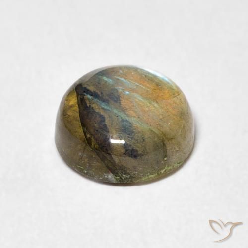 Labradorite Multicolore naturale da 1.45 ct, Rotondo, Traslucido