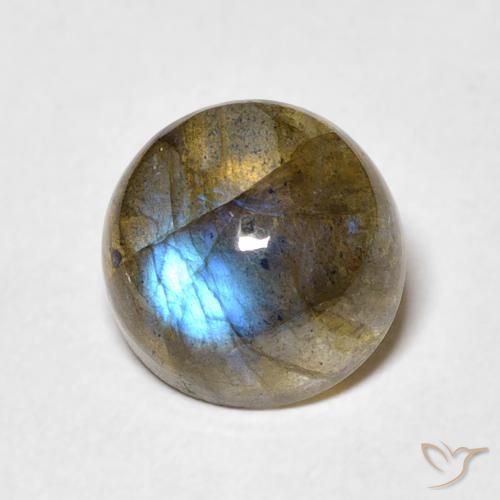 Labradorite Multicolore naturale da 3.48 ct, Rotondo, Traslucido