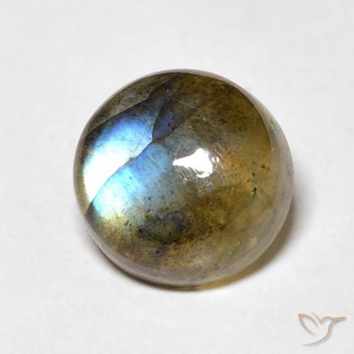 Labradorite Multicolore naturale da 3.58 ct, Rotondo, Traslucido