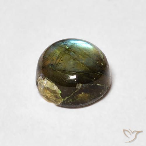 Labradorite Multicolore naturale da 1.02 ct, Rotondo, Traslucido