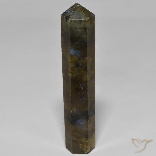 34.84ct Naturale Multicolore Labradorite, Taglio a fantasia, Opaco
