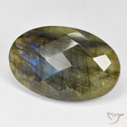 Labradorite Multicolore naturale da 31.65 ct, Ovale, Opaco