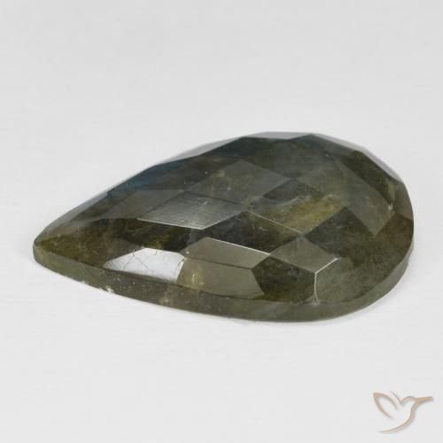 Labradorite Multicolore naturale da 25.05 ct, Forma a pera, Opaco