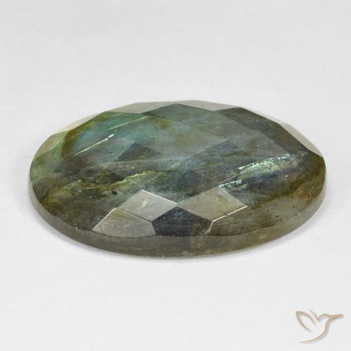 Labradorite Multicolore naturale da 32.68 ct, Ovale, Opaco