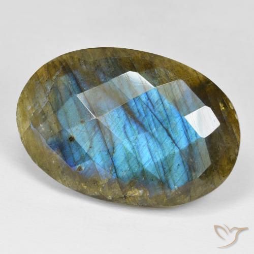 Labradorite Multicolore naturale da 39.69 ct, Ovale, Opaco