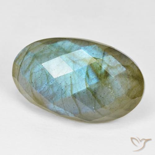 Labradorite Multicolore naturale da 22.38 ct, Ovale, Opaco