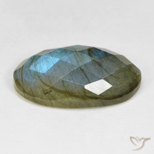 Labradorite Multicolore naturale da 22.38 ct, Ovale, Opaco