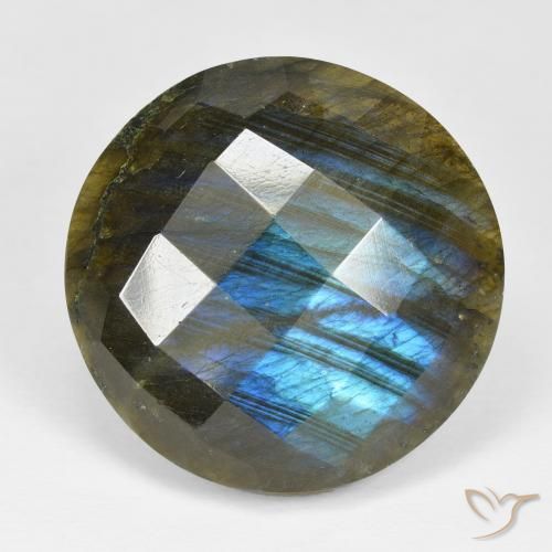 40.65ct Naturale Multicolore Labradorite, Rotondo, Opaco