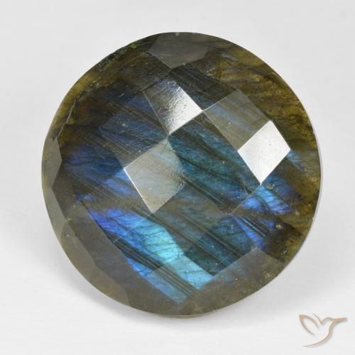 Labradorite Multicolore naturale da 40.65 ct, Rotondo, Opaco