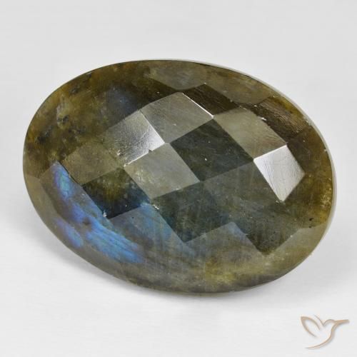 Labradorite Multicolore naturale da 45.71 ct, Ovale, Opaco