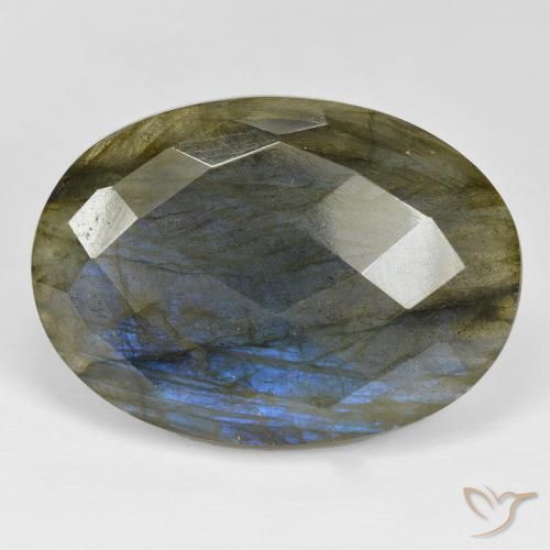 39.19ct Naturale Multicolore Labradorite, Ovale, Opaco